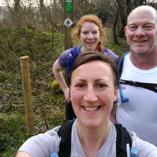 Participants of the Midsummer mortimer trail having fun